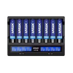 Charger Xtar VC8 8-Channel 18650 21700 1.2V Aa Aaa Battery Charger 8 Smart Charger With LCD Screen for Li-po NiMH